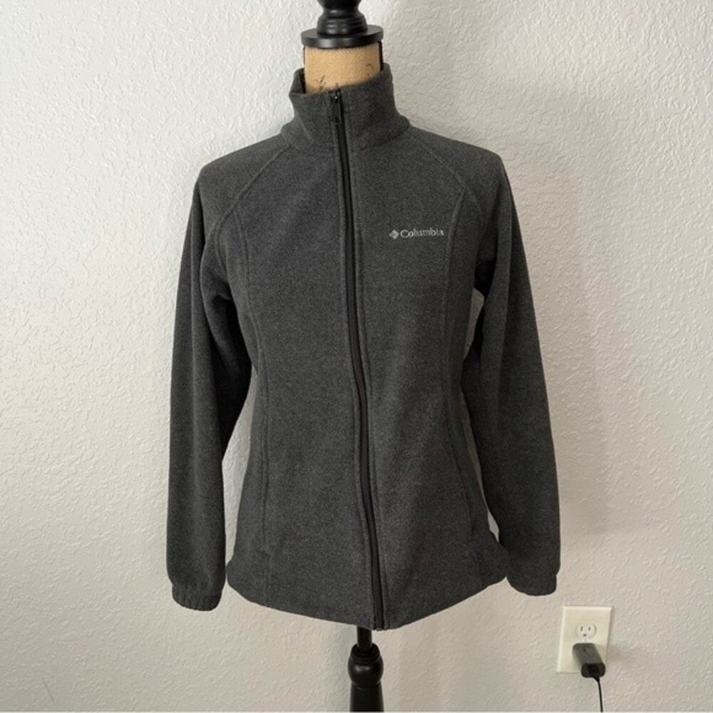 Columbia Womens Grey Size S Sawyer Rapids Jacket Fleece Polyester Zip XL6578